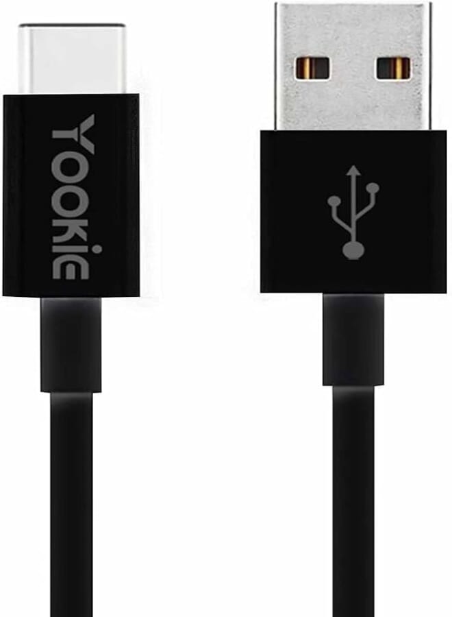 Yookie CB1 Type C Cable 1m 2.4A Fast Charging and Data Transfer - Black